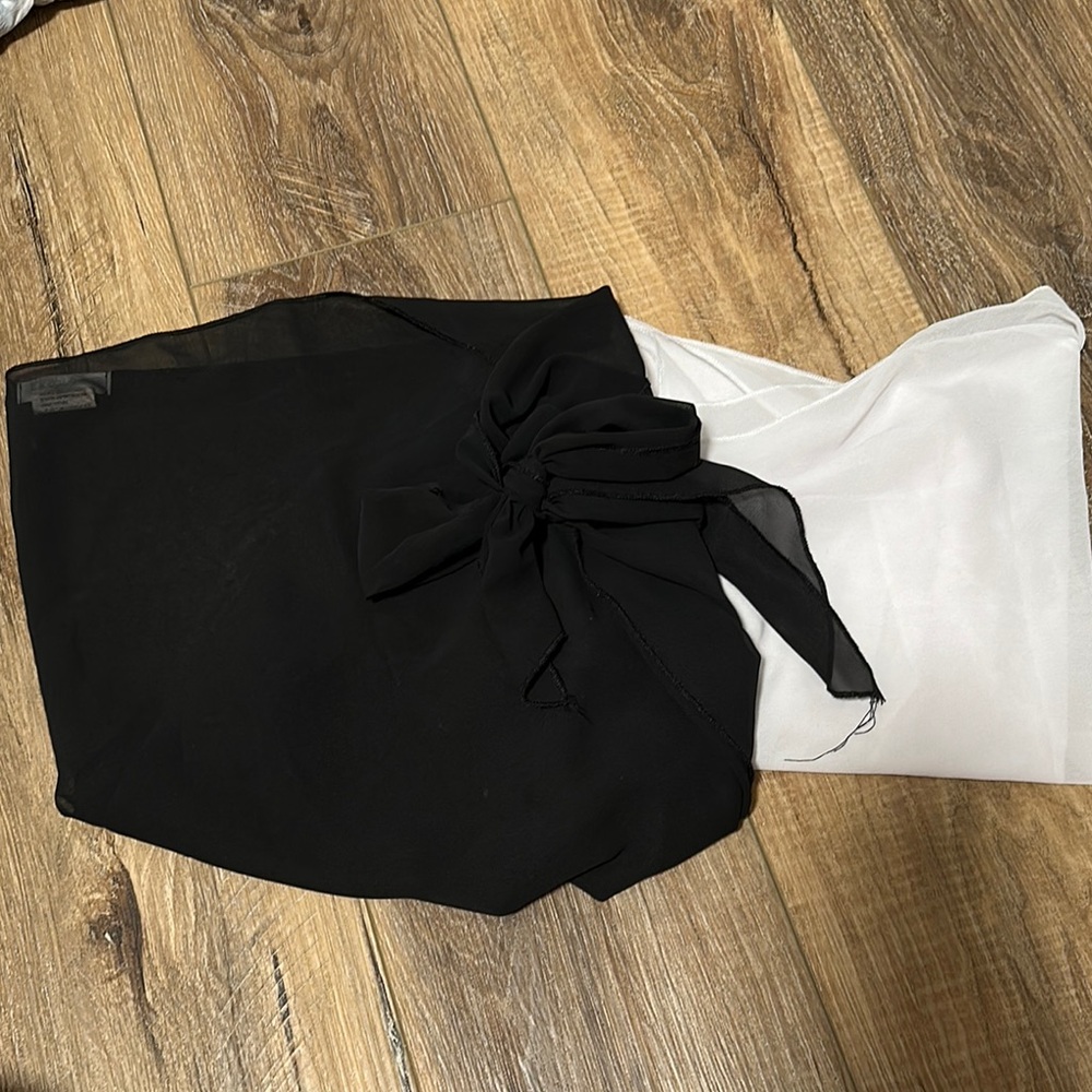 Set of Black and White Swim Sarongs